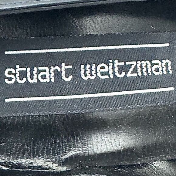 Stuart Weitzman Classic Navy Blue Leather Pumps Size 8 B New Scratches on Sole - Picture 9 of 10